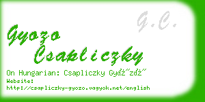 gyozo csapliczky business card